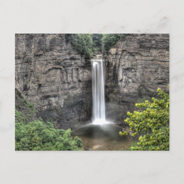 Postal Cataratas Taughannock, Nueva York (Anverso)