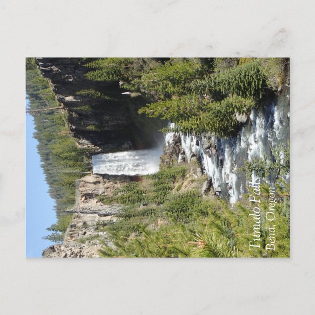 Postal Cataratas Tumalo, Bend, Oregón (Anverso)