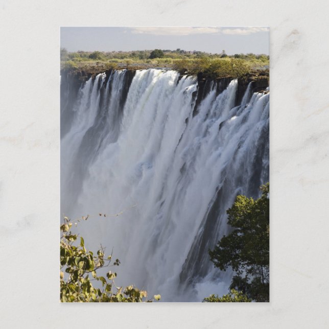 Postal Cataratas Victoria, río Zambesi, Zambia. (Anverso)