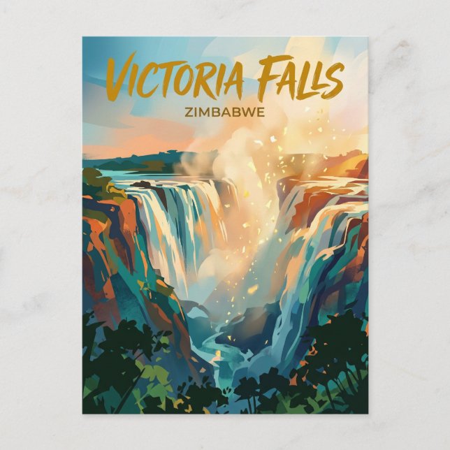 Postal Cataratas Victoria Zimbabwe (Anverso)