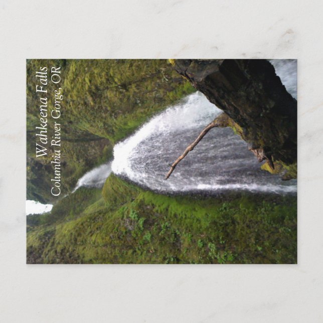 Postal Cataratas Wahkeena, Oregón (Anverso)