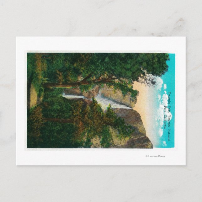Postal Cataratas Yosemite en Yosemite, California (Anverso)