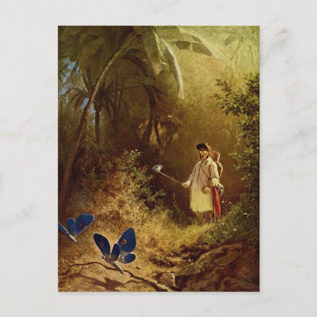 Postal Catcher de mariposas vintage (Anverso)