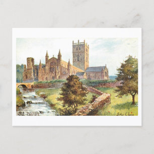 Postal Catedral antigua de St. David, Gales