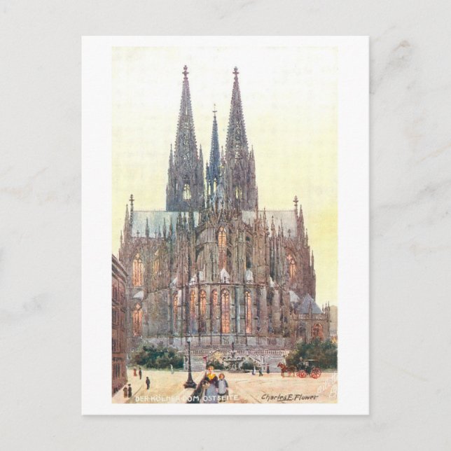 Postal Catedral antigua en Colonia/Koln (Anverso)