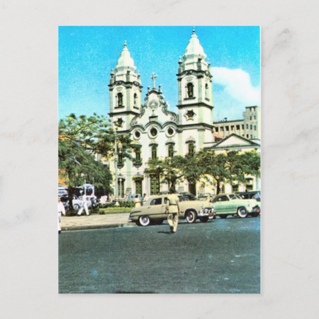 Postal Catedral barroca de     VintageBrazil Recife (Anverso)