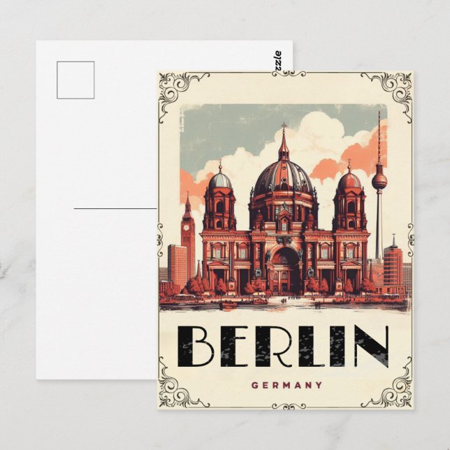 Postal catedral berlín vintage - Iglesia colegiada (Anverso / Reverso)