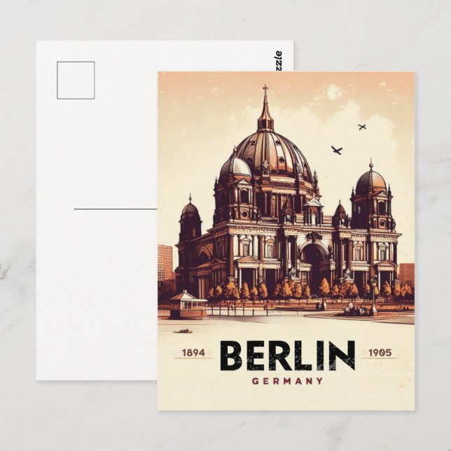 Postal catedral berlín vintage - Iglesia colegiada (Anverso / Reverso)