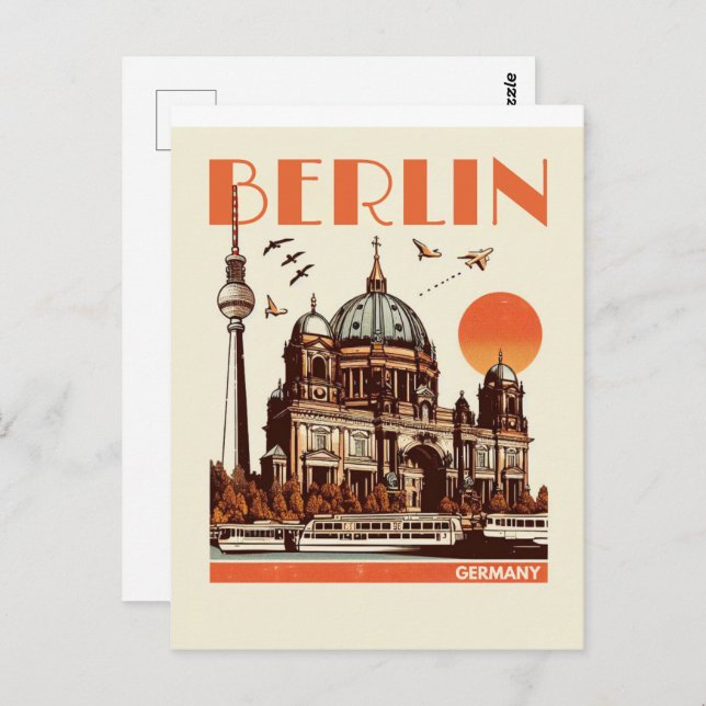 Postal catedral berlín vintage - Iglesia colegiada (Anverso / Reverso)