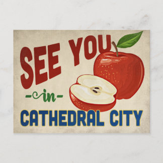 Postal Catedral City California Apple - Viajes de época