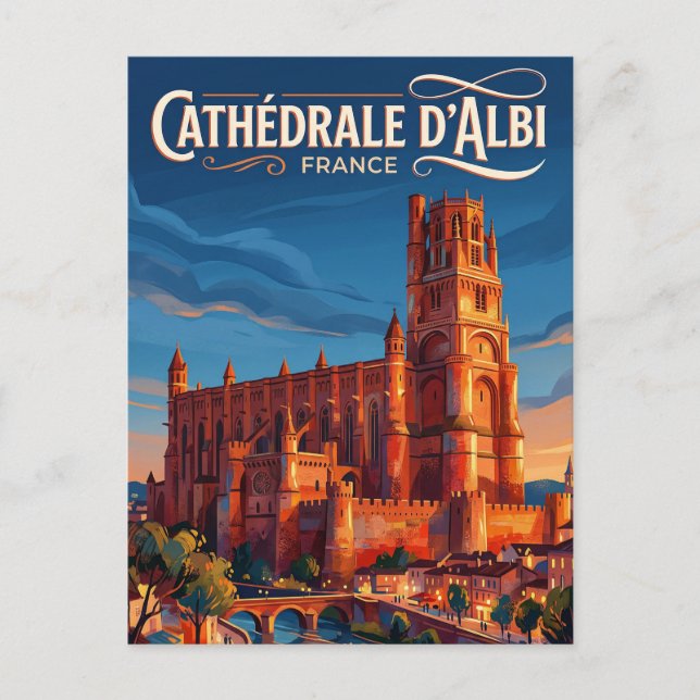Postal Catedral de Albi Francia (Anverso)