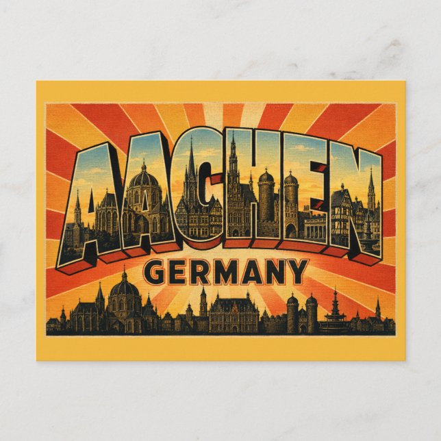 Postal Catedral de Aquisgrán Alemania (Anverso)