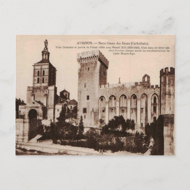 Postal Catedral de Aviñón Notre Dame des Doms 1920 Réplic (Anverso)
