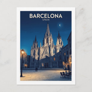 Postal Catedral de Barcelona Barrio Gótico España