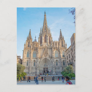 Postal Catedral de Barcelona, España