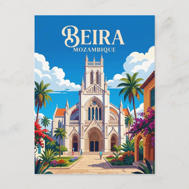Postal Catedral de Beira Mozambique (Anverso)