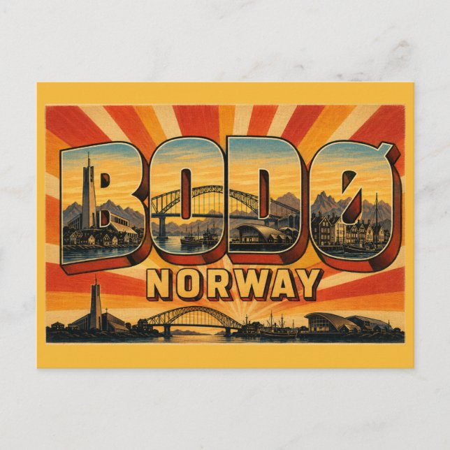 Postal Catedral de Bodø Noruega (Anverso)