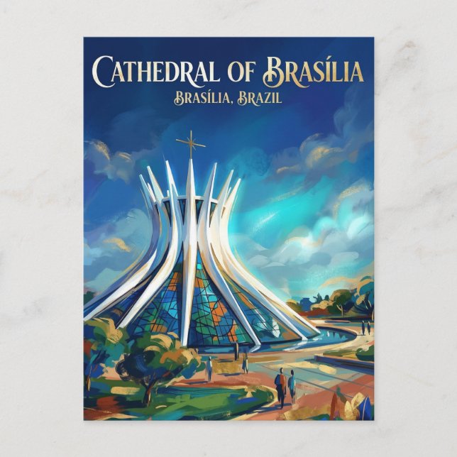 Postal Catedral de Brasília Brasil (Anverso)