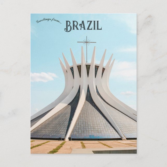 Postal Catedral de Brasília en Brasil (Anverso)