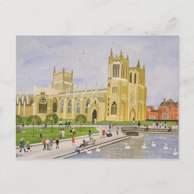 Postal Catedral de Bristol y Colegio Verde 1989 (Anverso)