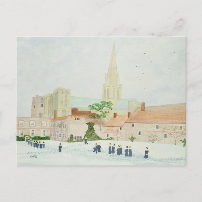 Postal Catedral de Chichester y Coro Visitante (Anverso)
