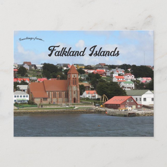 Postal Catedral de Christ Church Stanley Islas Malvinas (Anverso)