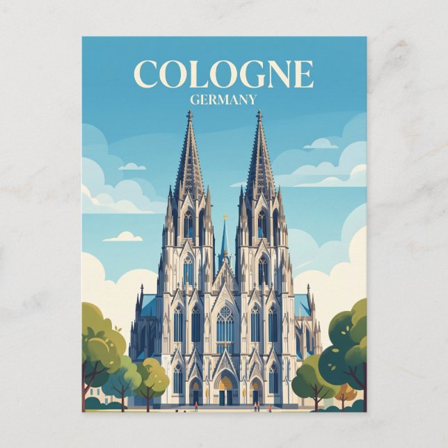 Postal Catedral de Colonia Alemania (Anverso)