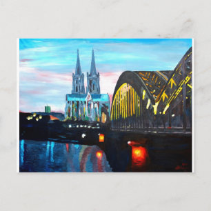 Postal Catedral de Colonia con Hohenzollernbridge