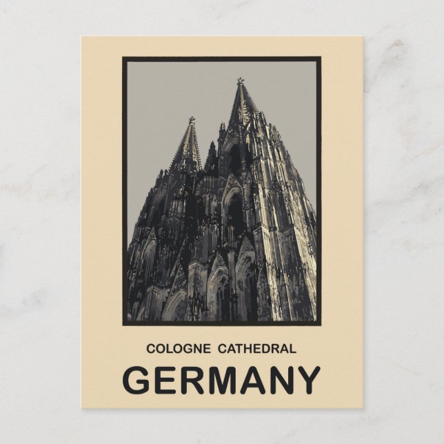 Postal Catedral de Colonia de Alemania (Anverso)