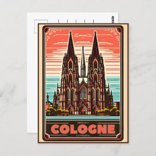 Postal Catedral de Colonia, feriado de la Alemania de Köl