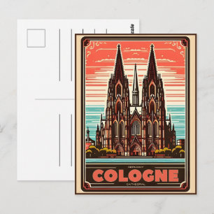 Postal Catedral de Colonia, feriado de la Alemania de Köl