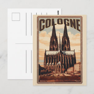 Postal Catedral de Colonia, feriado de la Alemania de Köl