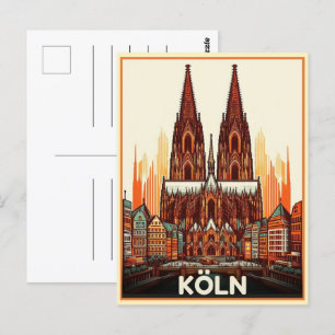 Postal Catedral de Colonia, feriado de la Alemania de Köl