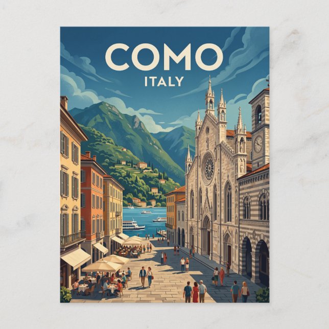 Postal Catedral de Como Italia (Anverso)