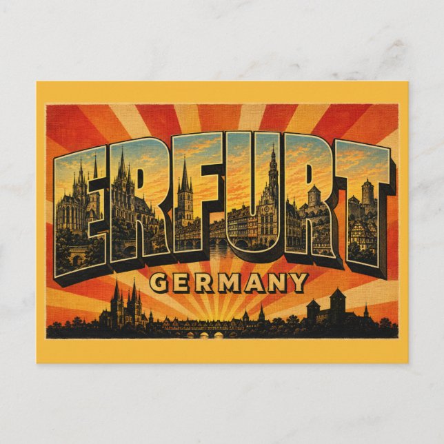 Postal Catedral de Erfurt Alemania (Anverso)