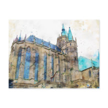 Catedral de Erfurt. Vista de la ciudad de Erfurt.