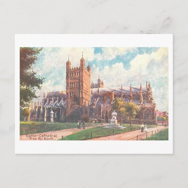 Postal Catedral de Exeter antigua (Anverso)