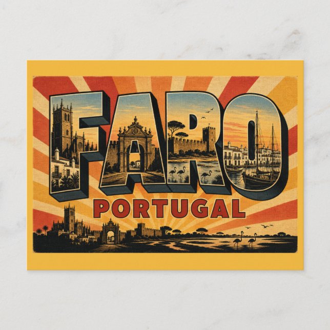 Postal Catedral de Faro Portugal (Anverso)