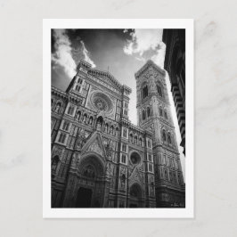 Postal Catedral de Florencia, Blanco y Negro