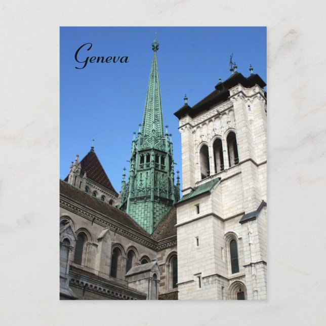 Postal catedral de ginebra (Anverso)