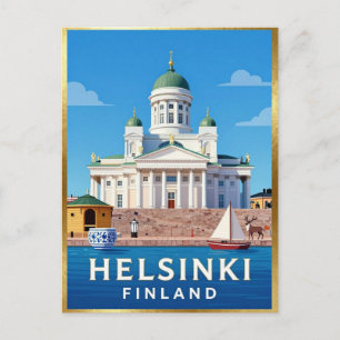 Postal Catedral de Helsinki Ciudad Costera Finlandesa