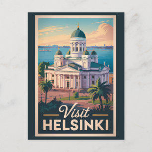 Postal Catedral de Helsinki Finlandia Arte de viaje Vinta