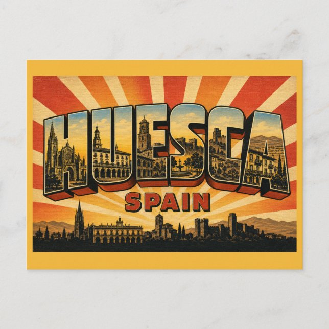 Postal Catedral de Huesca España (Anverso)