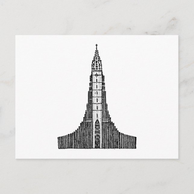 Postal Catedral de Islandia (Hallgrimfalkja) (Anverso)