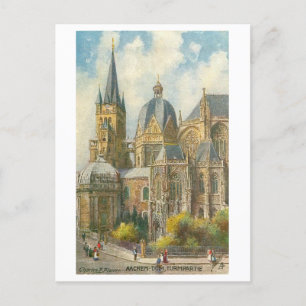 Postal Catedral de la Alemania de Aachen