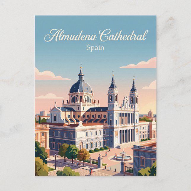 Postal Catedral de la Almudena España (Anverso)