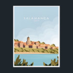 Postal Catedral de la Casa de las conchas de Salamanca<br><div class="desc">vintage,  retro,  travel,  moderno,  acuarela,  clásico,  Salamanca,  Casa de conchas,  Catedral,  españa, </div>