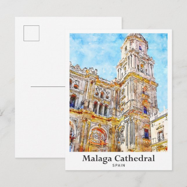 Postal Catedral de la Catedral de Málaga (Anverso / Reverso)