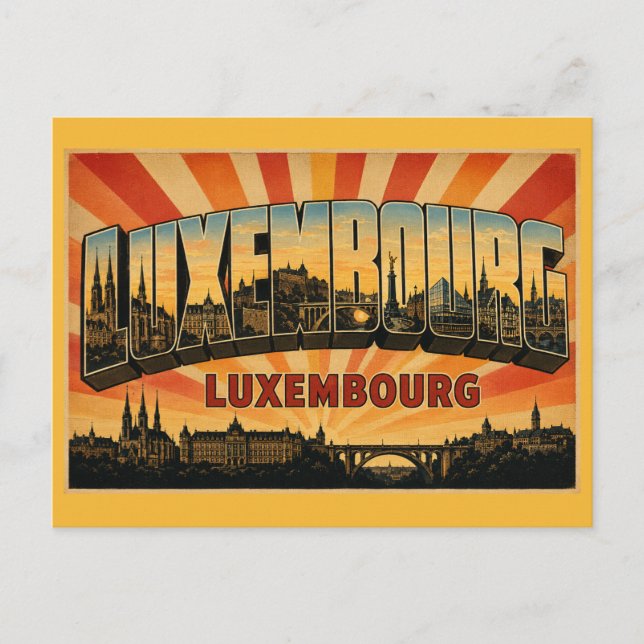 Postal Catedral de la Ciudad de Luxemburgo (Anverso)