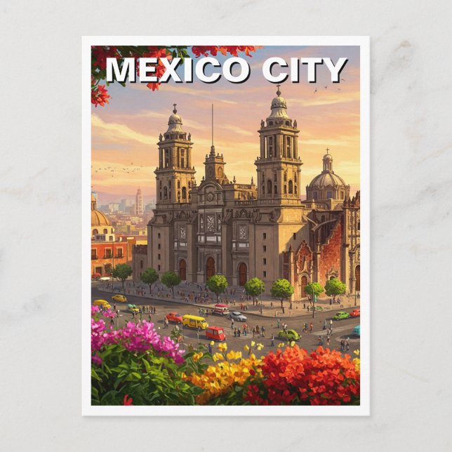Postal Catedral de la Ciudad de México (Anverso)